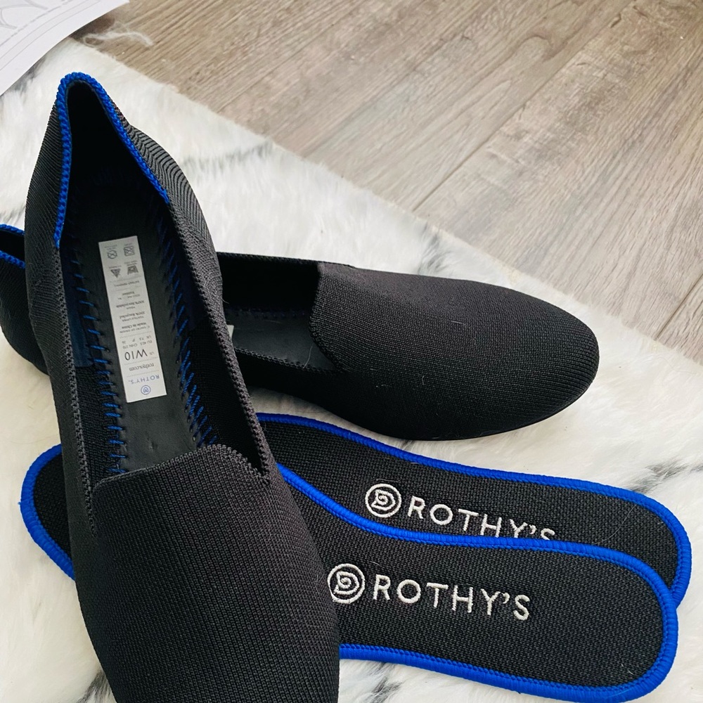 Rothy’s solid black loafers size 10 GREAT CONDITION!